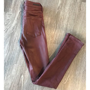 Citizens of Humanity Bhutan Red wax coated denim